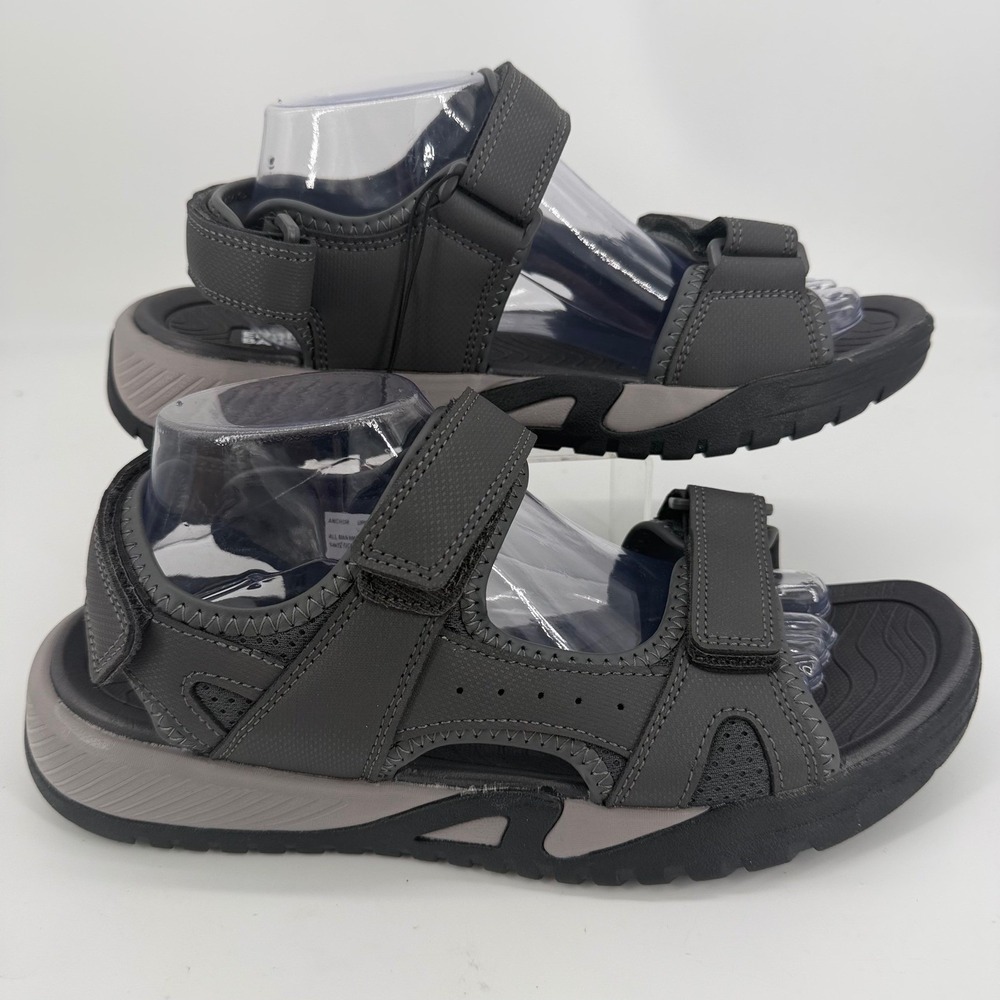 Eddie Bauer Anchor Mens Grey Sport Sandals Size 10M Adjustable Straps Outdoor